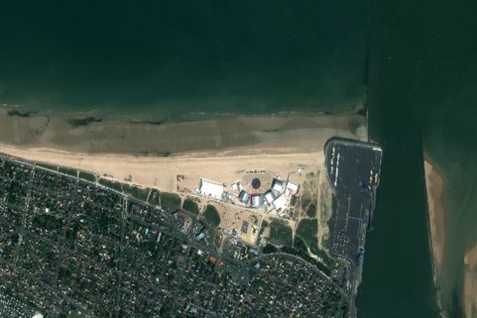 Normandzkie wybrzeże widziane z satelity